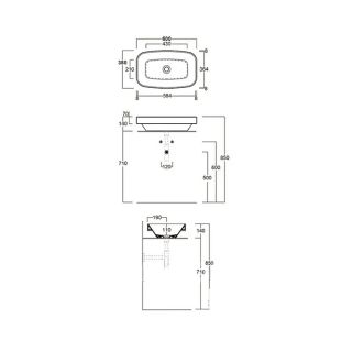 Раковина SIMAS Baden Baden BB11 nero matt черный матовый 60 см